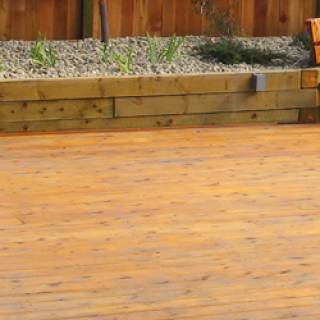 Cedar deck, residential landscaping services