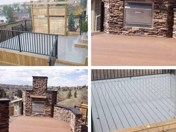 Cedar deck, residential landscaping services